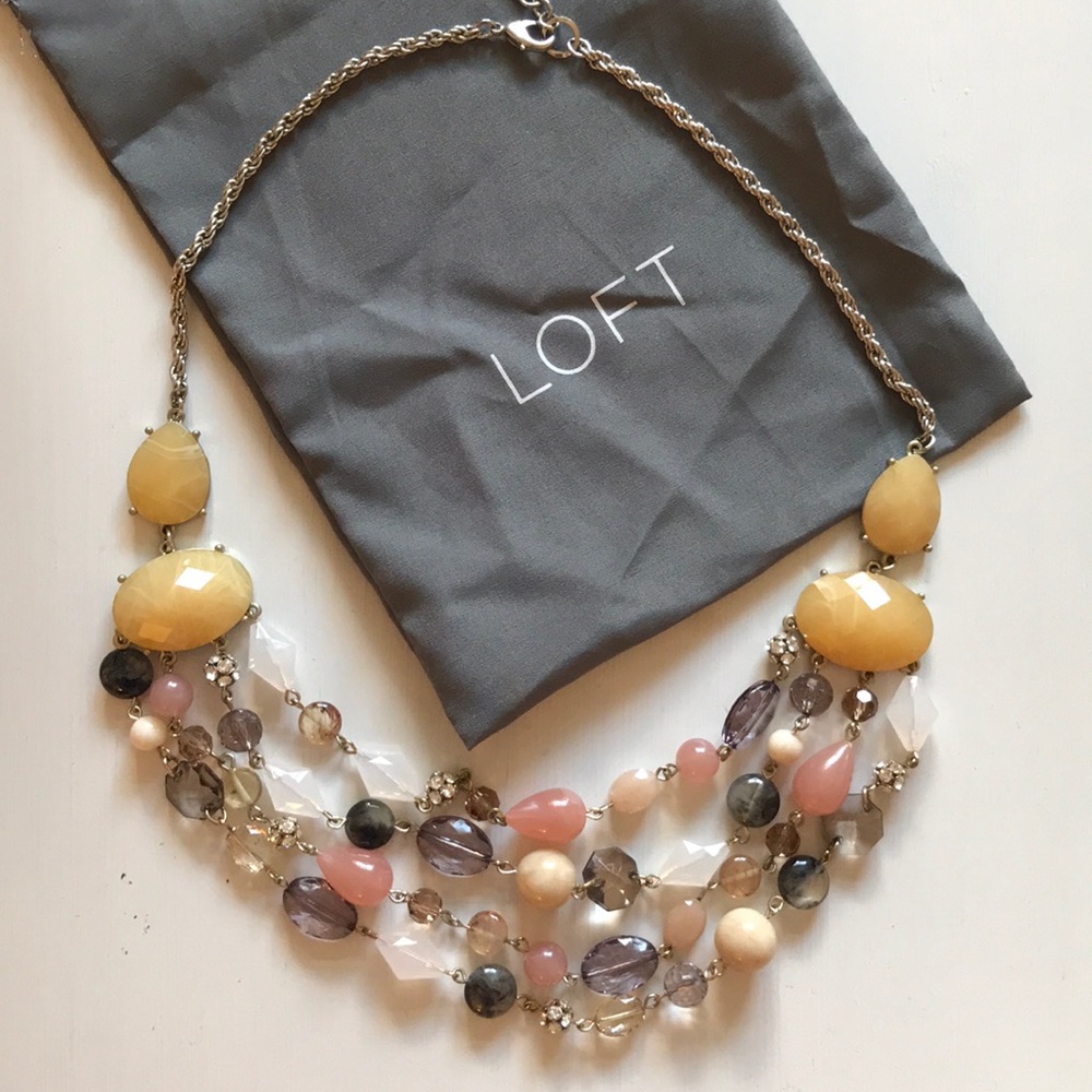 Loft statement necklace, multilayer